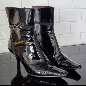 Enzo Angiolini Black Patent Bootie